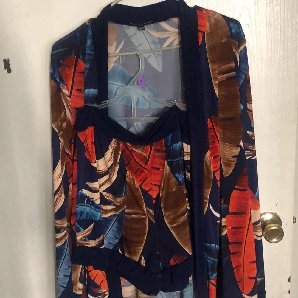 Women’s 2pc short and duster set, size 1x
